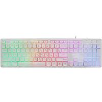 Клавиатура Oklick 550ML белый USB slim Multimedia LED [1061618]