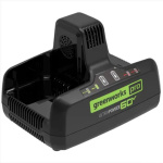 Greenworks Быстрое зарядное устройство для двух аккумуляторов G60DC10  60V  10А [2954407]