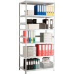 Стеллаж MS 220 100х30 6 (Размеры внешние (ВхШхГ) 2200х1000х300 мм  6 полок  с единой стойкой) [S2419