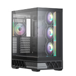 XASTRA Корпус Q700 4ARGB-C10-UC Black ATX Aquarium Screewless 4x120mm ARGB PWM mirror fans Argb+PWM 