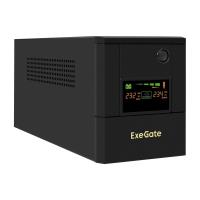 Exegate EX299950RUS ИБП ExeGate SpecialPro Smart LLB-1000.LCD.AVR.4SH (1000VA/700W, LCD, AVR, 4*EU/Тип F(Schuko), батарея 12V 7.2Ah - 2 шт., металличе