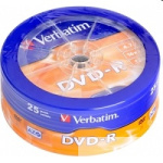 Verbatim Диски DVD-R 4.7Gb 16-х  25шт. Shrink (43730)