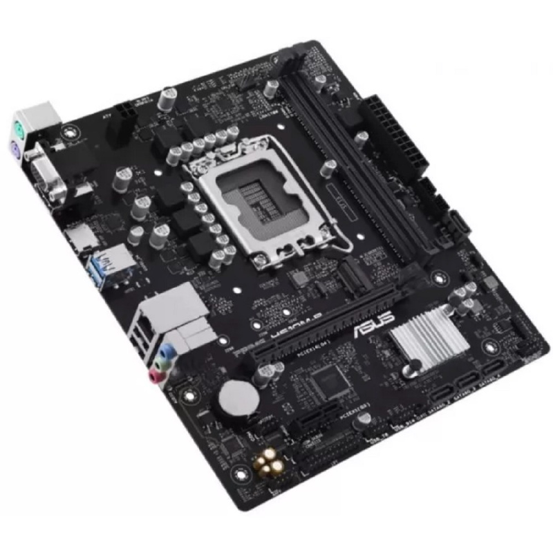 Фото  ASUS PRIME H610M-R-SI (Socket 1700, mATX, 2xDDR5(96GB), DP/VGA/HDMI, 1xPCIe 4.0x16/1xPCIe 3.0, 1xLAN, 4xSATA 6Gb/s, 1xM.2, 2xUSB 3.2, 2xUSB 2.0, 2xPS/