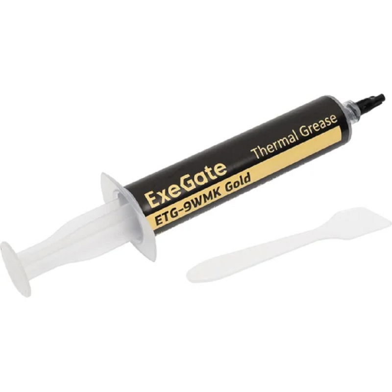 Фото  Exegate EX282344RUS Термопаста ETG-9WMK Gold, шприц с лопаткой, 8г