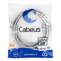 Фото  Cabeus PC-FTP-RJ45-Cat.5e-5m-LSZH Патч-корд FTP, категория 5е, 5 м, LSZH, экранированный, серый