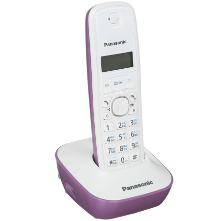 Фото  Panasonic KX-TG1611RUF (сиреневый) {АОН, Caller ID,12 мелодий звонка,подсветка дисплея,поиск трубки}