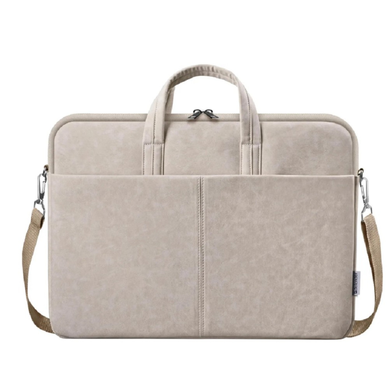 Фото  Defender Сумка для ноутбука Solid  15.6" PU кожа, бежевый, карман (26126)
