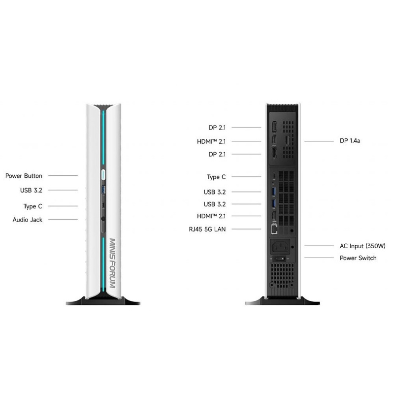 Фото  Minisforum Мини ПК G1PRO-R98945HX/32GB+1TB G1 Pro, 32GB+1TB, RTX5060 - 8Gb ,WIN11 Pro