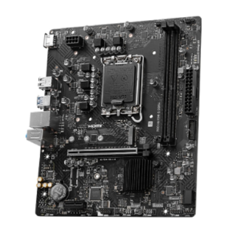 Фото  MSI PRO H610M-S DDR4 H610, LGA1700, 2*DDR4, 1*PCIEx16, 1*PCIEx1, 1*M.2, 2*USB3.2Gen1, 4*USB2.0, 2*SATA3.0, 1G, HDMI, M-ATX, RTL