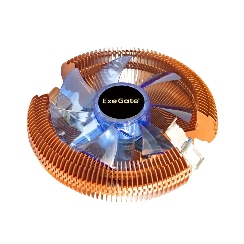 Фото  Exegate EX286153RUS Кулер ExeGate Wizard EE91-Cu.BLUE (Al+Copper, LGA775/1150/1151/1155/1156/1200/AM2/AM2+/AM3/AM3+/AM4/FM1/FM2/754/939/940, TDP 80W, 