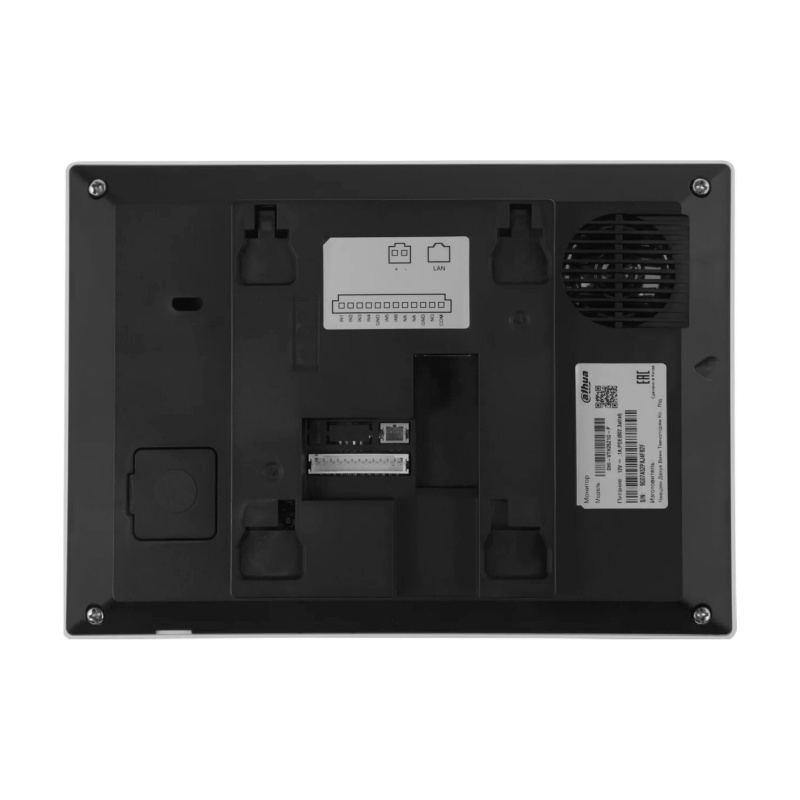 Фото  DAHUA DHI-VTH2621G-WP Видеодомофон IP 7 дюймовый с WiFi 2.4ГГц, черный, ёмкостной сенсорный экран, питание DC 12В/PoE
