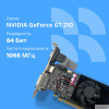 Фото  Видеокарта CBR G210 1Gb DDR3, 64bit, 589Mhz, 1*HDMI + 1*DVI + 1*VGA, 31W, (GT 210),  Ret [VGA-STX210-1G-RTL]