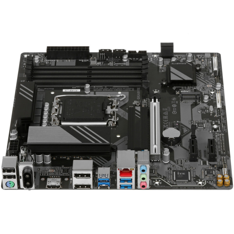 Фото  Gigabyte B760M DS3H WF6E GEN5 Soc-1700 Intel B760 4xDDR5 mATX AC`97 8ch(7.1) 2.5Gg RAID+HDMI+DP