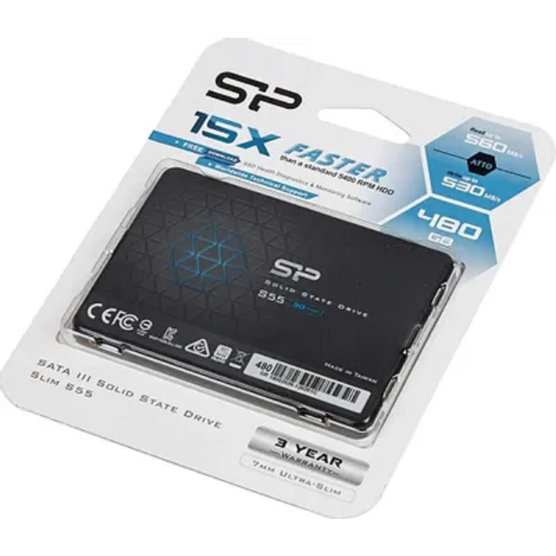 Фото  Silicon Power SSD 480Gb S55 SP480GBSS3S55S25 {SATA3.0, 7mm}
