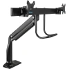 Kromax OFFICE-20 черный  Настольный кронштейн для двух мониторов 17"-35" (до 2х10кг)