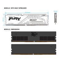 Фото  Kingston DDR5 DIMM 32GB 5600 MT/s CL40 KF556C40BB2-32