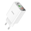 HOCO Зарядное устройство с дисплеем Hoco 18Вт, 3А, QC3.0/PD, 1xUSB, 1XType-C, C100A, белый, коробка