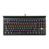 Клавиатура игровая Gembird KB-G520L ,{USB, механические переключатели, 87 клавиш,подсветка Rainbow 10 режимов, провод 1.8м, подставка под телефон}