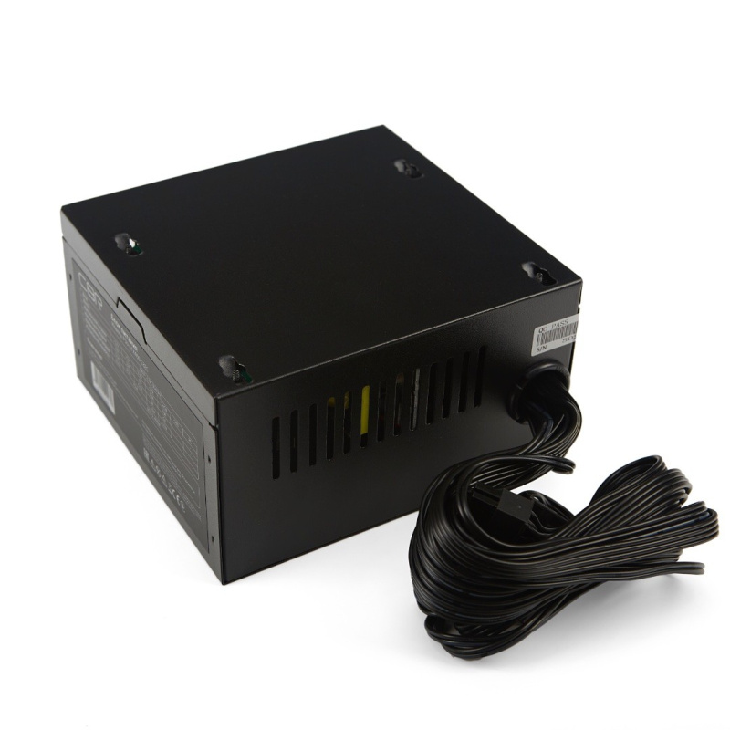 Фото  Блок питания CBR ATX 450W, 12см fan, 24pin/1*4pin/1*IDE/2*SATA, кабель питания 1.2м, черный [PSU-ATX450-12EC] OEM