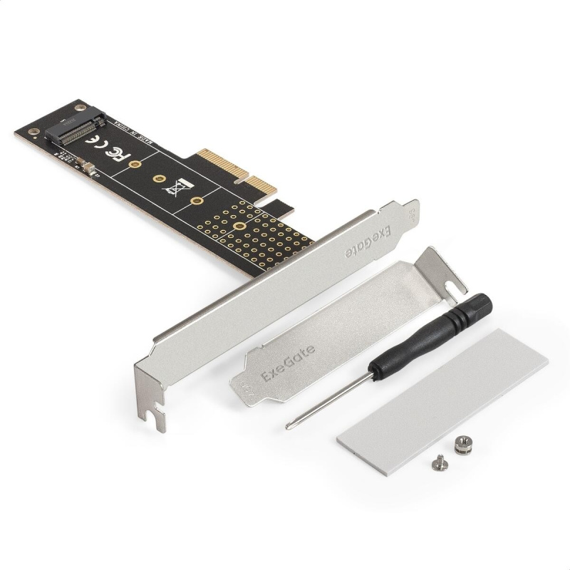 Фото  Exegate EX300629RUS Переходник ExeGate EXE-570 (M.2 M key -> PCI-E x4 v3.0 для установки SSD 2230/2242/2260/2280/22110 M.2 M key в слот PCI-E x4)