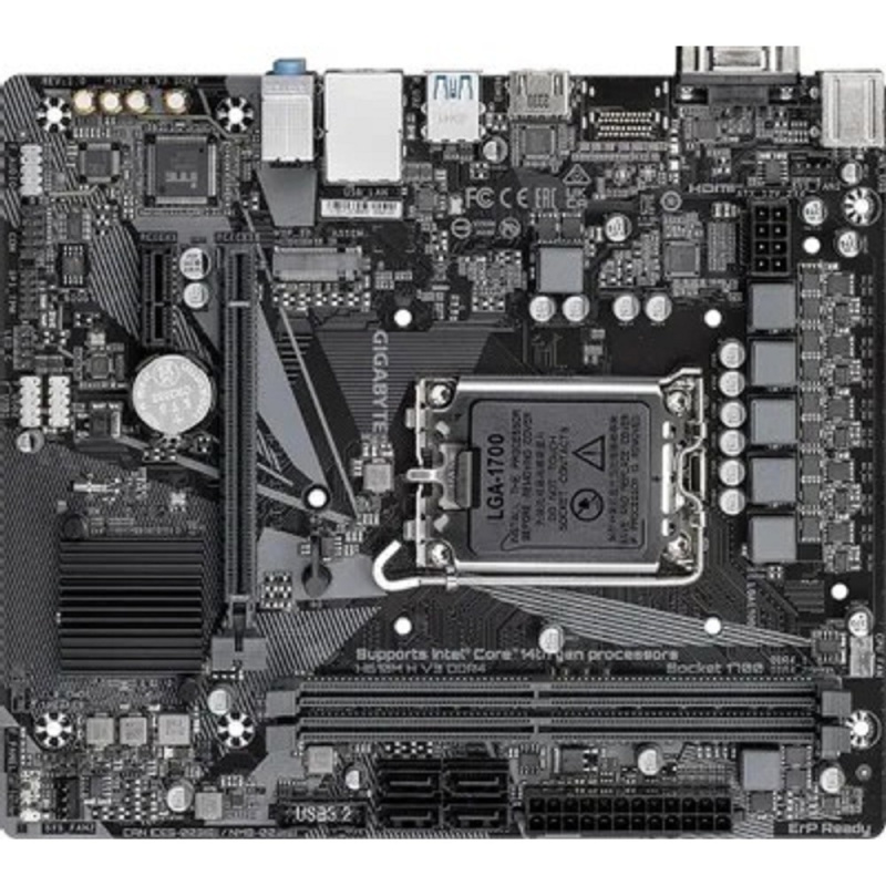 Фото  Gigabyte H610M H V3 DDR4 {1700 Intel H610 2xDDR4 mATX AC`97 8ch(7.1) GbLAN+VGA+HDMI}