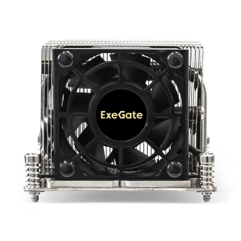 Фото  Exegate EX293443RUS Кулер ExeGate ESNK-P0048AP4.PWM.2U.2011.Cu (Al+Cu, 2U, 4 тепл. трубки, LGA2011/2066, TDP 135W, Fan 80mm, PWM, 2100-6800RPM, 2 ball