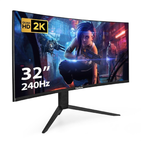 LCD ExeGate 31.5" EC3207TA Combat  {VA Curved 2560x1440 240Hz 1ms 300cd 3000:1 178 178 HDMI 2xDispla