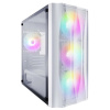 Фото  1STPLAYER Корпус FIREBASE X3-M White / mATX, TG / 4x120mm LED fans inc. / X3-M-WH-4F1-W