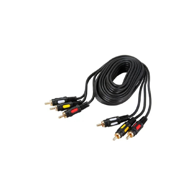 Фото  Rexant (17-0212) Шнур 3RCA Plug - 3RCA Plug  1.5М  (GOLD)