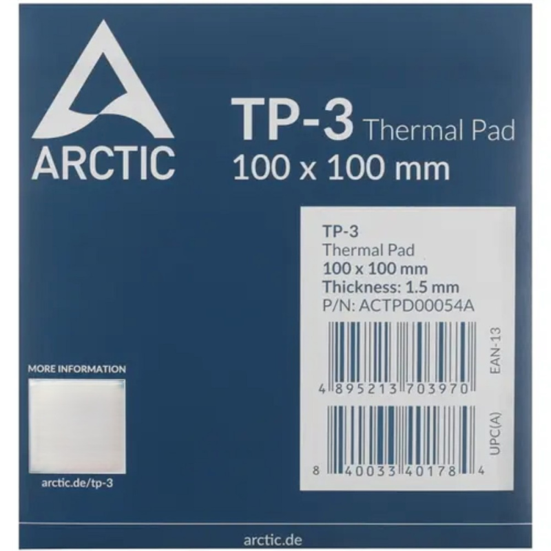 Фото  Thermal pad  100x100mm, 1.5mm TP-3 ACTPD00054A