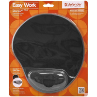 Фото  Defender Коврик для мыши Easy Work черный 260х225х5 мм, лайкра [50905]