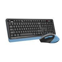 Фото  Комплект (клавиатура+мышь) A4TECH Fstyler FG1035, USB, беспроводной, черный [fg1035 navy blue]