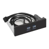 Exegate EX289289RUS Планка USB на переднюю панель ExeGate U5H-615, 5,25", 2*USB3.0, черная, металл, подсоед. к MB