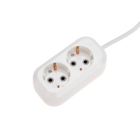 PROconnect (13-4203) Удлинитель 2 гнезда, 3м, 3х0,75мм?, с/з, белый