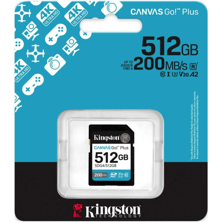 Фото  Micro SecureDigital 512GB Kingston SDG4/512GB 