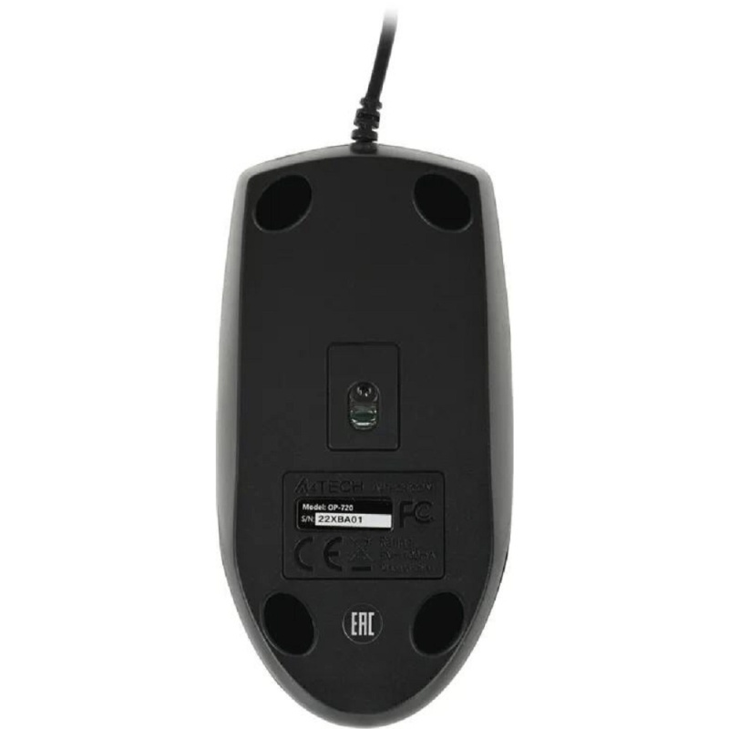 Фото  A-4Tech Мышь OP-720 (черный) USB, пров. опт. мышь, 2кн, 1кл-кн [513289]