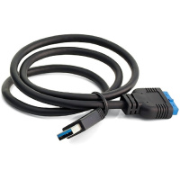 Фото  Exegate EX280448RUS Планка USB на переднюю панель Exegate U3H-619, 3,5", 2*USB3.0+2*TypeC, черная, подсоед-е к мат. плат