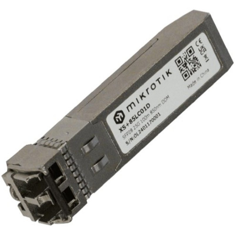 MikroTik XS+85LC01D Модуль SFP+ 1.25G SFP  10G SFP+ и 25G SFP28  100 метров  MultiMode 850nm
