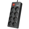 Filum Сетевой фильтр FL-SP8-1.8M-16, 4000 Вт., 8 розеток, шнур 1.8 м., черный {00-01095525}