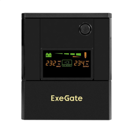Фото  Exegate EX299950RUS ИБП ExeGate SpecialPro Smart LLB-1000.LCD.AVR.4SH (1000VA/700W, LCD, AVR, 4*EU/Тип F(Schuko), батарея 12V 7.2Ah - 2 шт., металличе