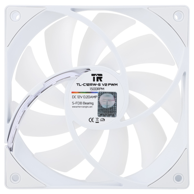 Фото  Thermalright Вентилятор TL-C12RW-S V2 / Reverse / ARGB / 120mm PWM / TRTLC12RWSV2