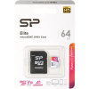 Фото  Micro SecureDigital 64GB Silicon Power SP064GBSTXBV1V20SP Elite + adapter Class10