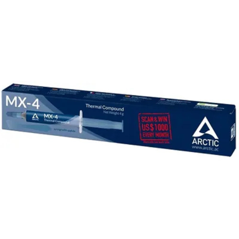 Фото  Термопаста MX-4 Thermal Compound 4-gramm  mit Spachtel  (ACTCP00031B) 