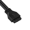 Фото  Exegate EX289289RUS Планка USB на переднюю панель ExeGate U5H-615, 5,25", 2*USB3.0, черная, металл, подсоед. к MB