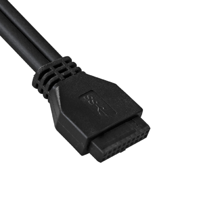 Фото  Exegate EX289289RUS Планка USB на переднюю панель ExeGate U5H-615, 5,25", 2*USB3.0, черная, металл, подсоед. к MB