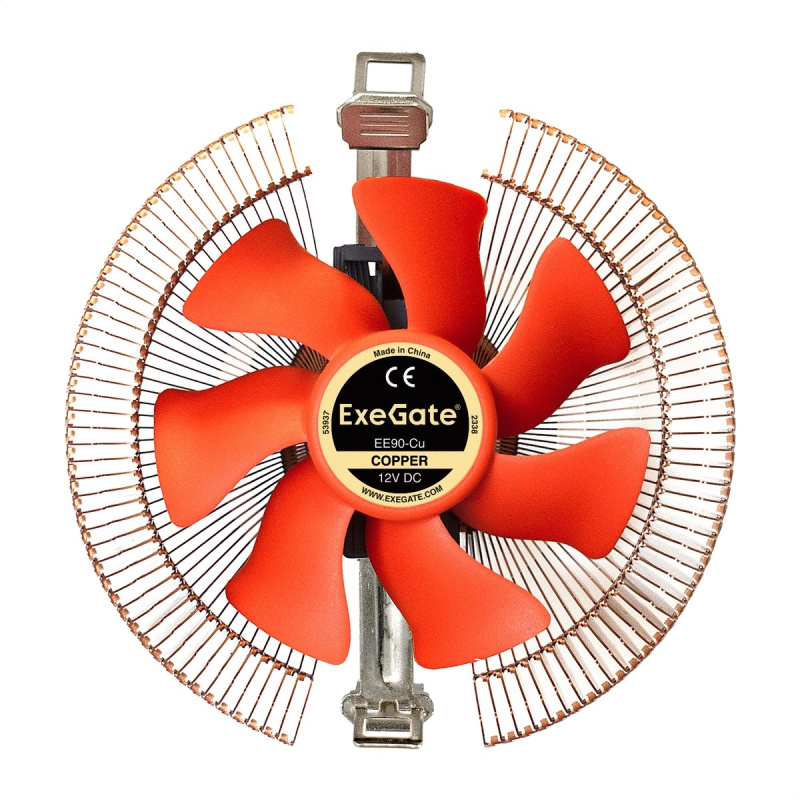 Фото  Exegate EX286151RUS Кулер ExeGate EE90-Cu (Al+Copper, LGA775/1150/1151/1155/1156/1200/AM2/AM2+/AM3/AM3+/AM4/FM1/FM2/754/939/940, TDP 80W, Fan 90mm, 22