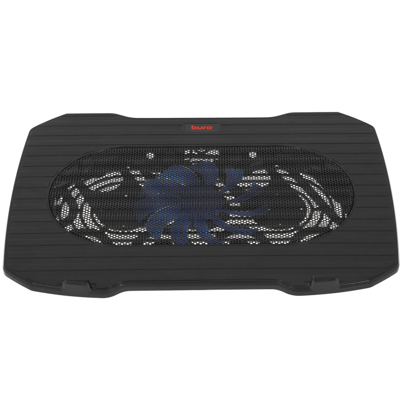 Фото  BURO Подставка для ноутбука 15.6"357x265x33mm 1xUSB 1x 140mmFAN 345г металлическая сетка/пластик черный (BU-LCP156-B114)