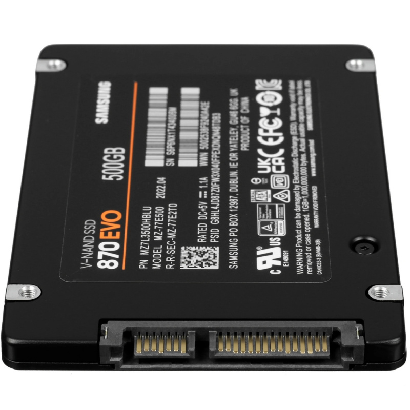 Фото  Samsung SSD 500Gb 870 EVO MZ-77E500BW (SATA3)