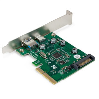 Фото  Exegate EX298302RUS Контроллер ExeGate EXE-320-1A1C (PCI-E x4 v3.0, USB3.2 Gen2 1xType-A + 1xType-C ext., SuperSpeed+ скорость до 10 Гбит/с, разъем до