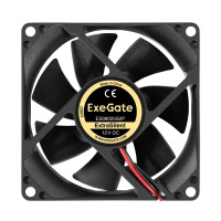 Фото  Exegate EX299875RUS Вентилятор 12В DC ExeGate ExtraSilent ES08025S2P (80x80x25 мм, Sleeve bearing (подшипник скольжения), 2pin, 1900RPM, 20dBA)